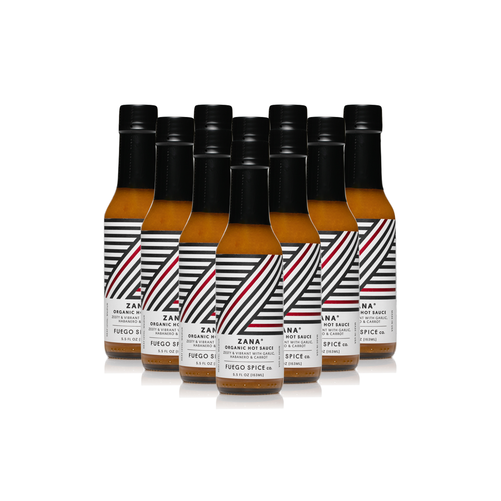 1 Case (12 Bottles) Zana Organic Habanero Hot Sauce